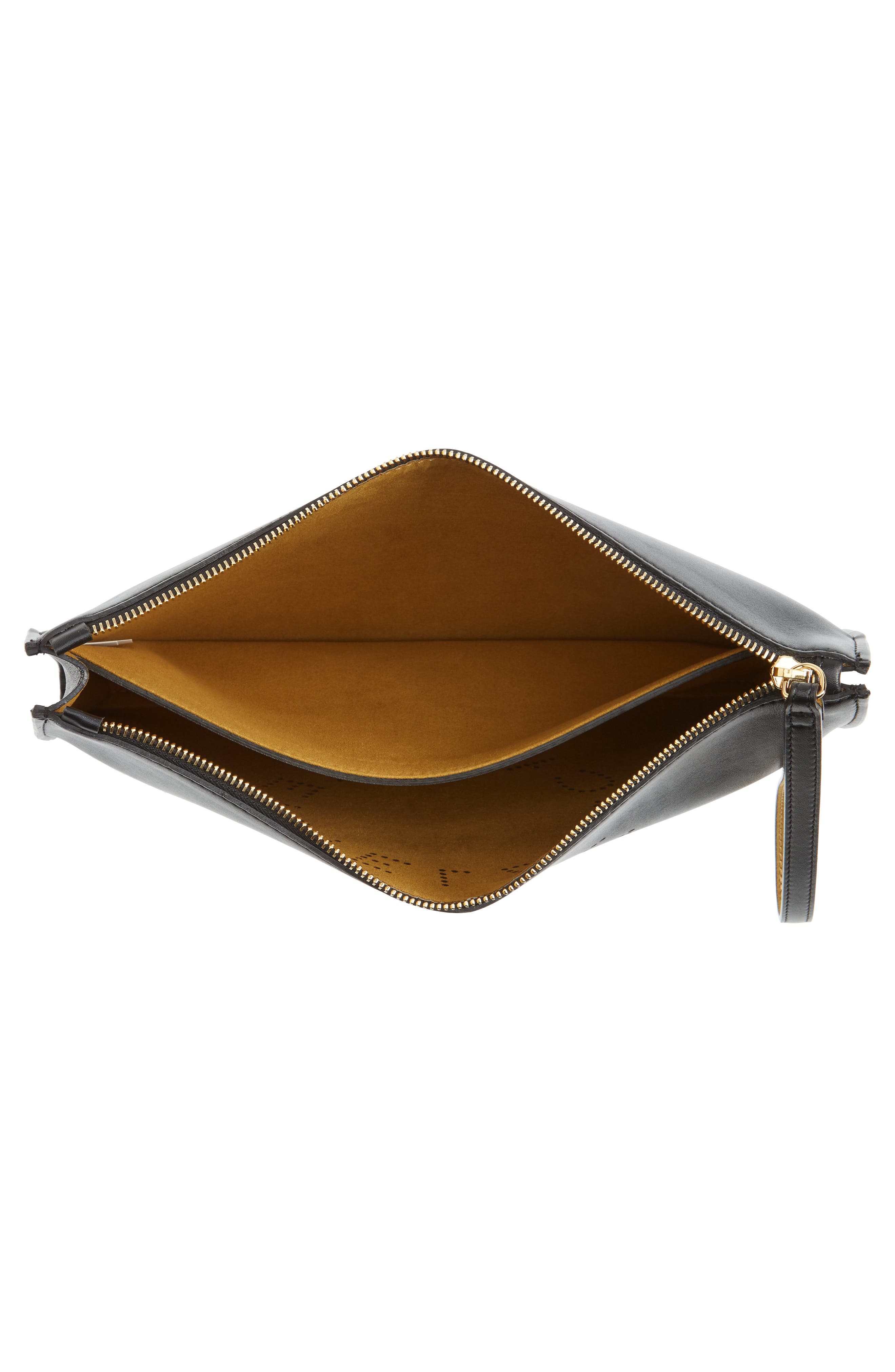 Stella McCartney Pochette Faux Leather Zip Pouch, Alternate, color, 