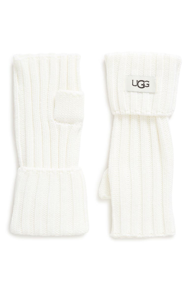 Knit Fingerless Arm Warmers, Main, color, IVORY