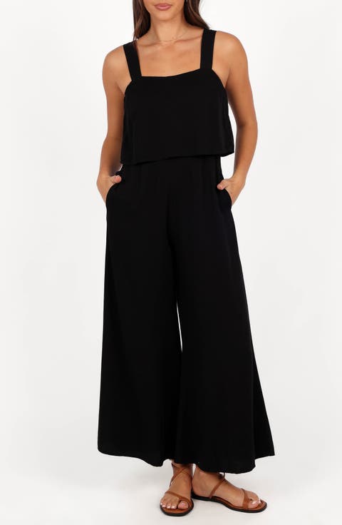 Delia Popover Sleeveless Wide Leg Jumpsuit