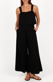 Petal & Pup Delia Popover Sleeveless Wide Leg Jumpsuit