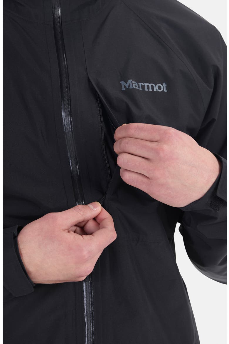 Waypoint Gore-Tex® Waterproof Hooded Jacket, Alternate, color, BLACK