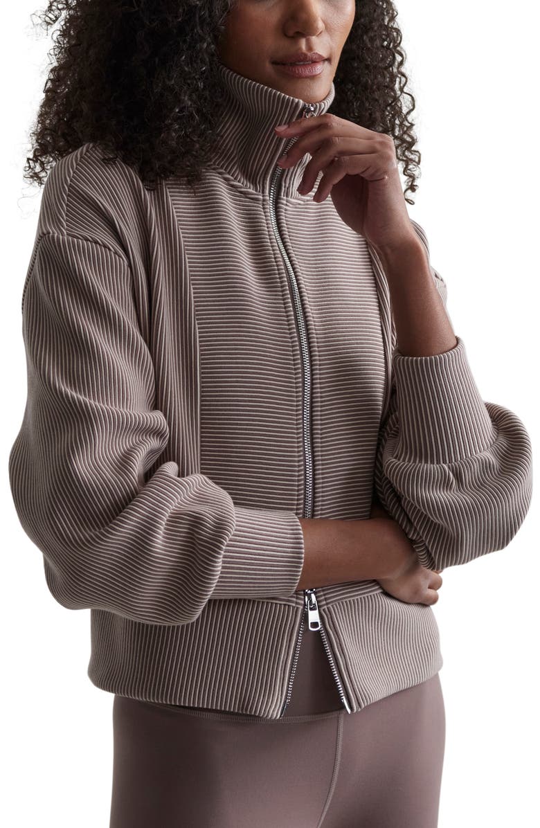 Varley Gibbs Ottoman Rib Crop Zip Jacket, Alternate, color, 