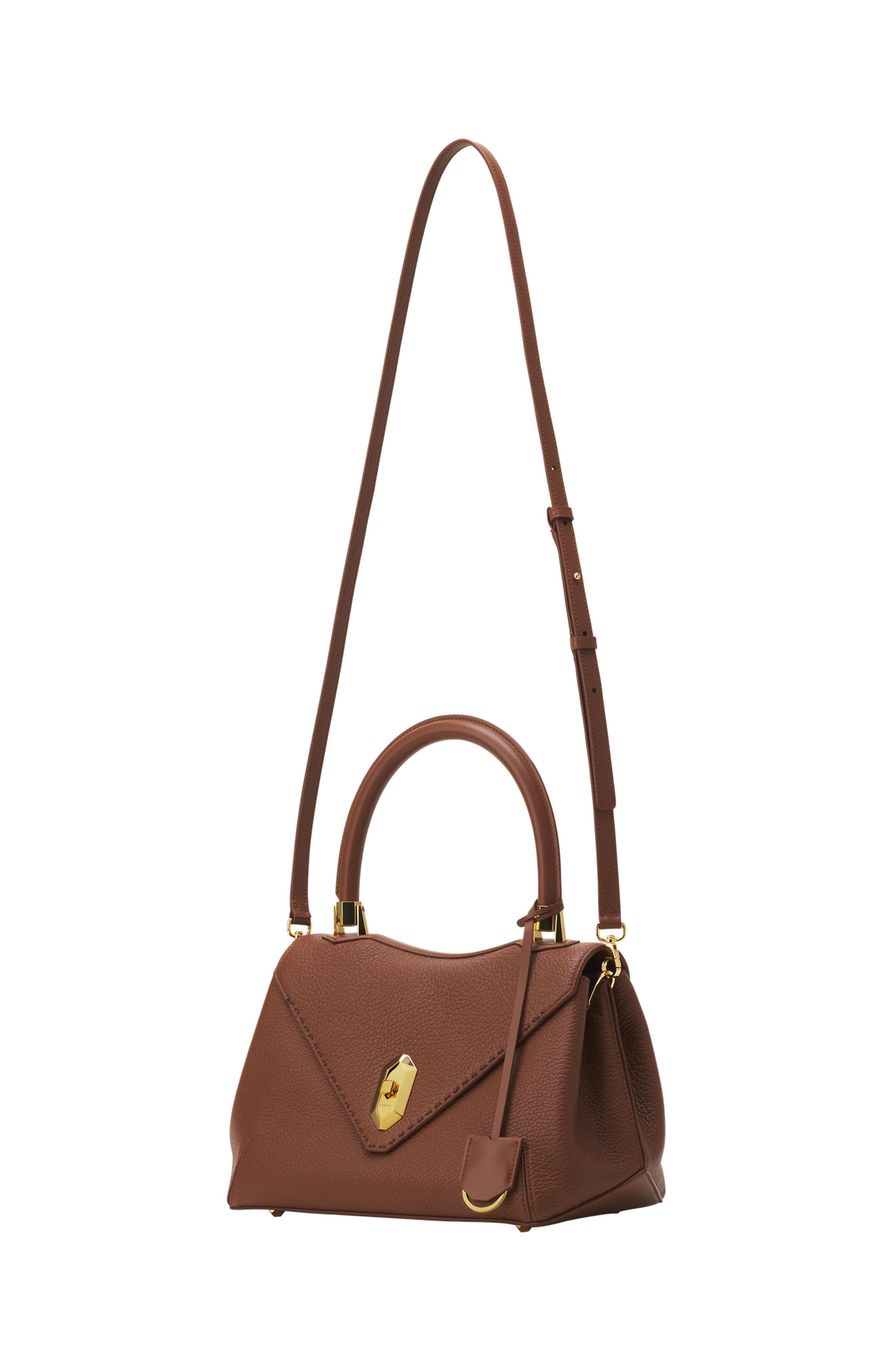 Lanvin Le Confident By Lanvin Leather Bag, Alternate, color, Chestnuts
