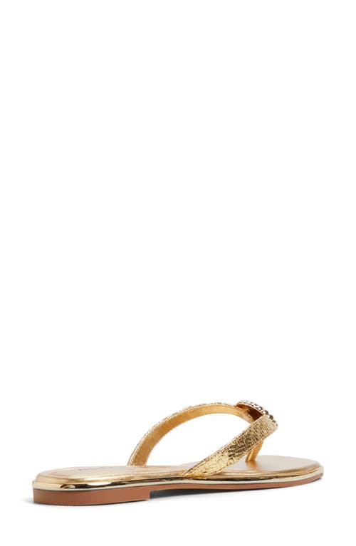 Aldo Conchiglia Flip Flop In Gold