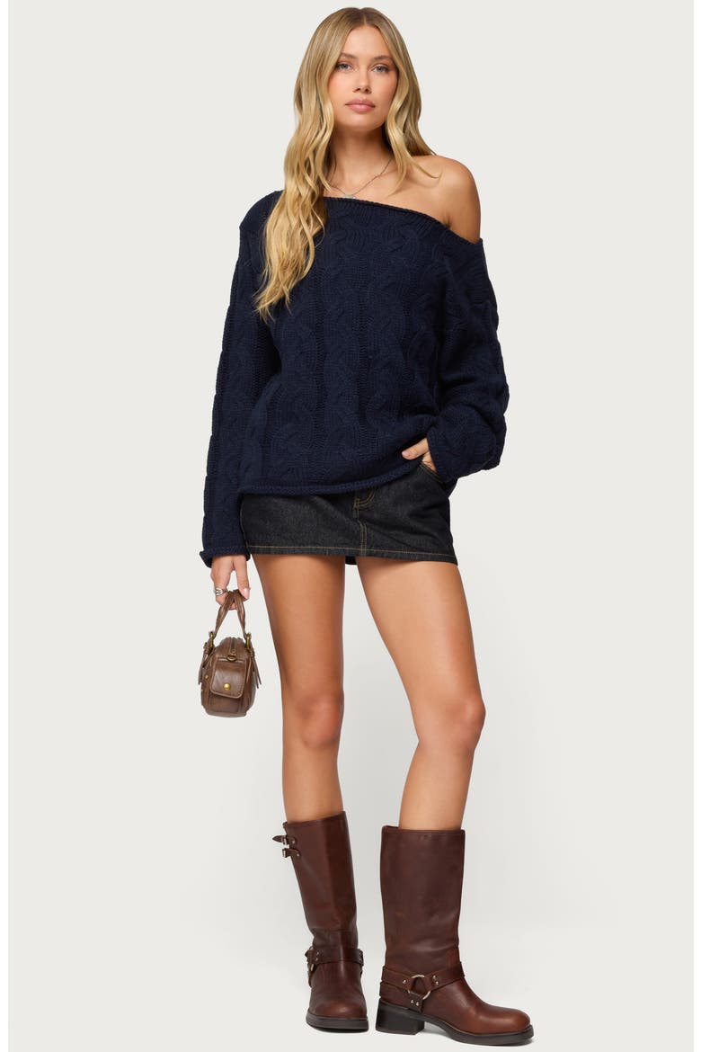 Camelia Denim Miniskort, Alternate, color, INDIGO-BLUE-RAW-WASH