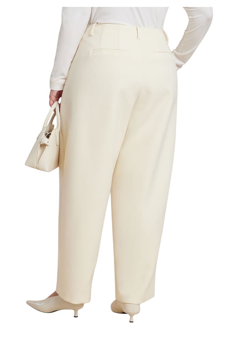 Rounded Barrel Leg Pant, Alternate, color, OAT MILK