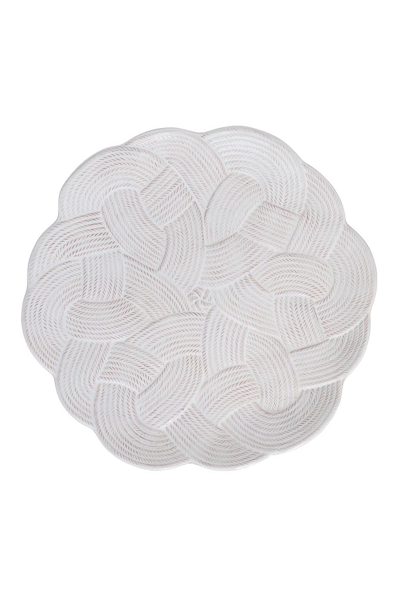 Le Panier Mystic Knot Charger Plate, Main, color, WHITEWASH