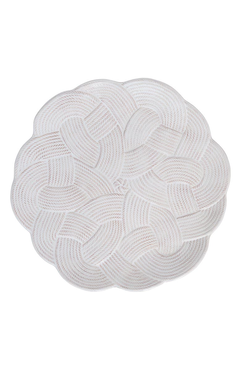 Juliska Le Panier Mystic Knot Charger Plate, Main, color, Whitewash
