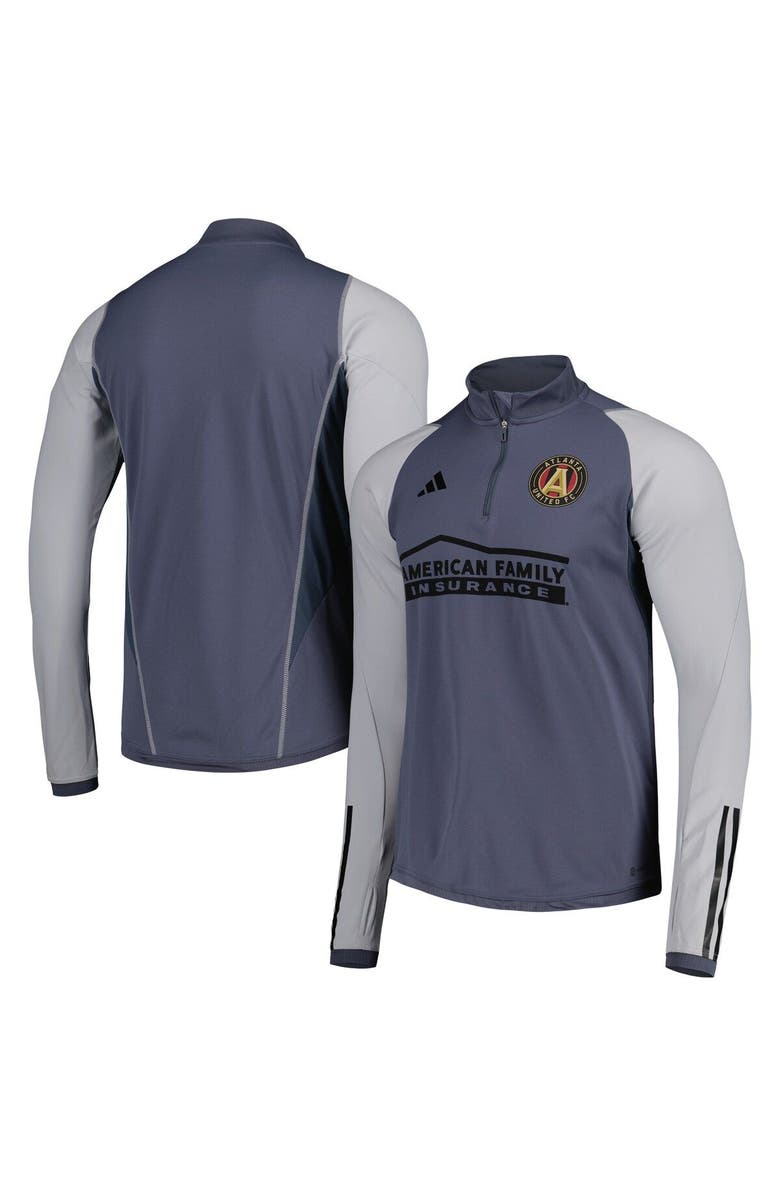 adidas Men's adidas Gray Atlanta United FC 2023 On-Field AEROREADY Quarter-Zip Training Top, Main, color, Gray