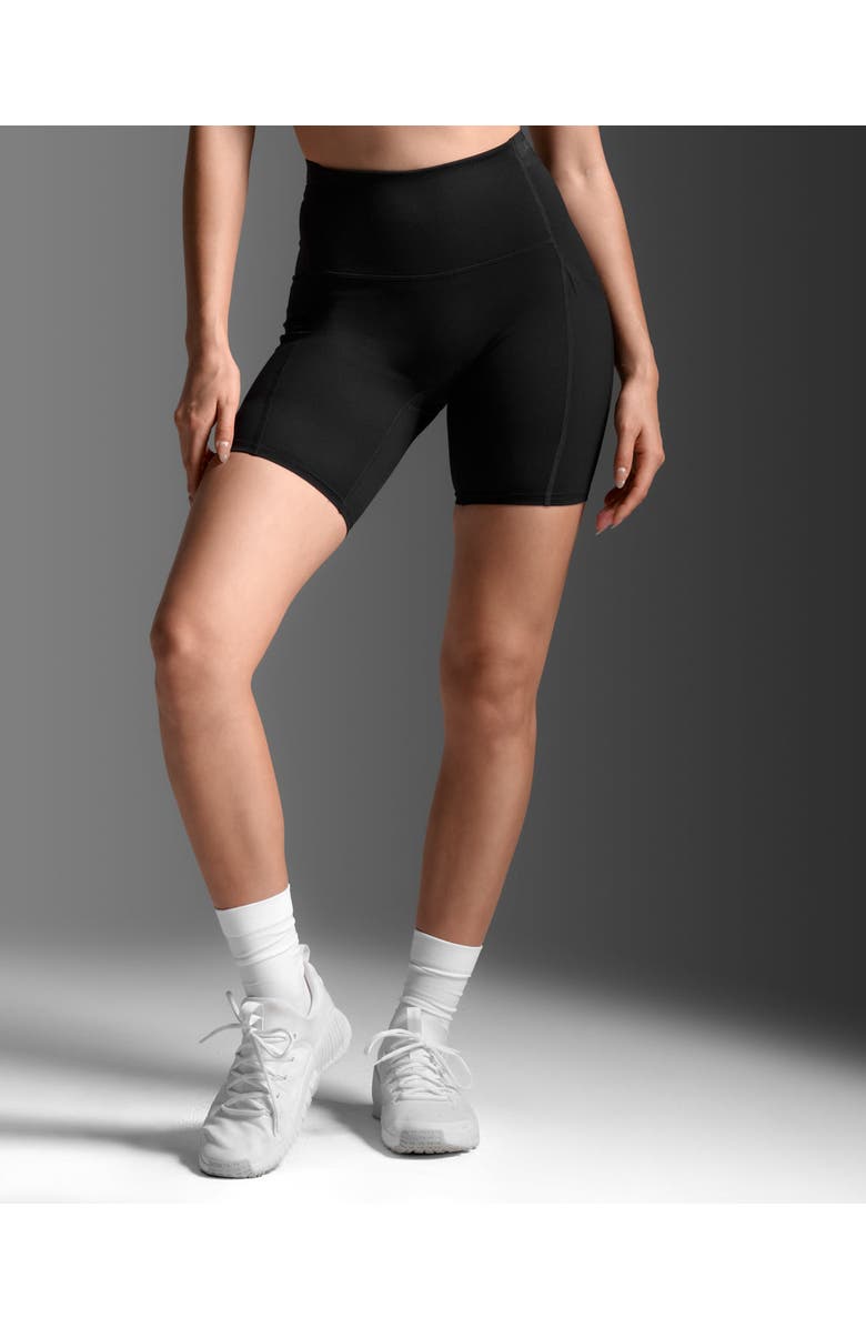 2XU Form Stash Hi-Rise Comp 6 Inch Shorts, Main, color, Black