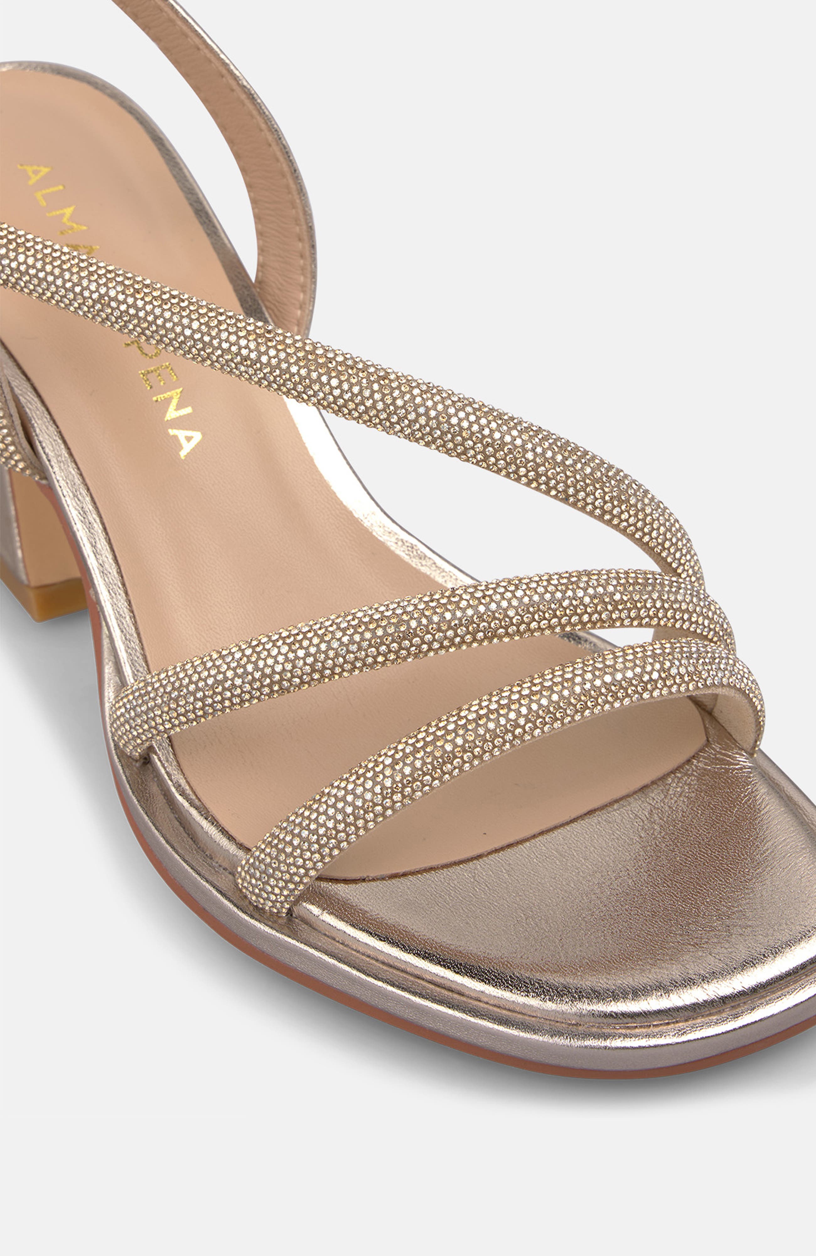 Metallic Tubular Sandal, Alternate, color, Bronze