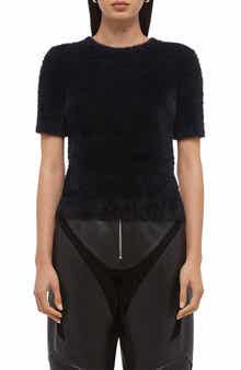 Eyelash Faux Fur Crop Top