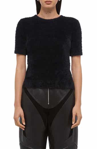 Eyelash Faux Fur Crop Top