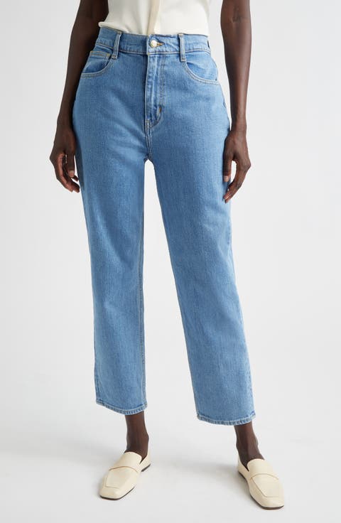 Isabel High Waist Ankle Straight Leg Jeans
