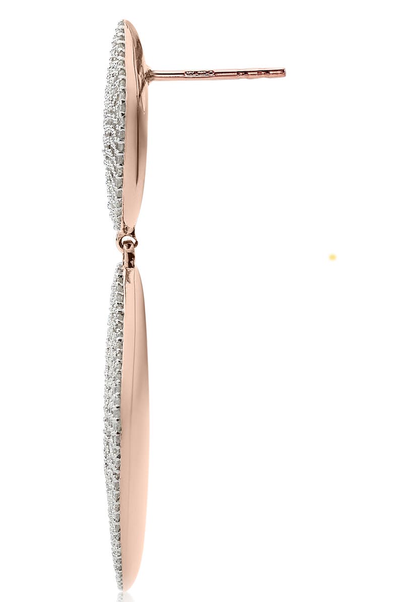 Monica Vinader Nura Diamond Double Teardrop Earrings, Alternate, color,