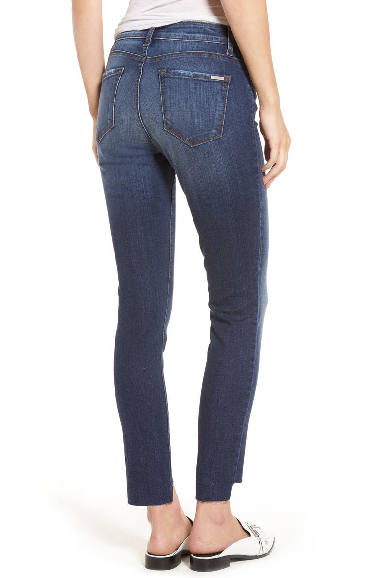 Step Hem Skinny Jean, Alternate, color, DARK RINSE WASH