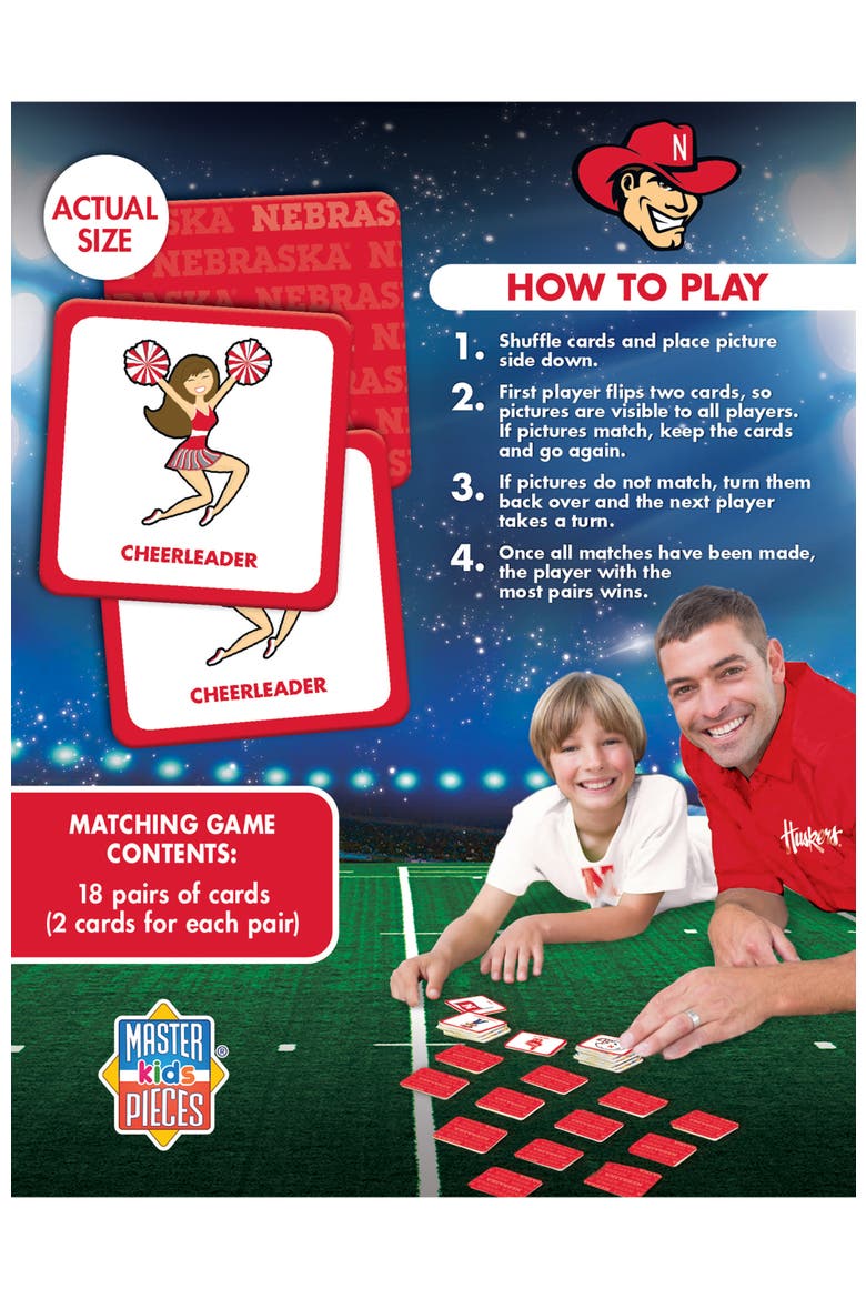 Nebraska Cornhuskers Matching Game, Alternate, color, Multicolor