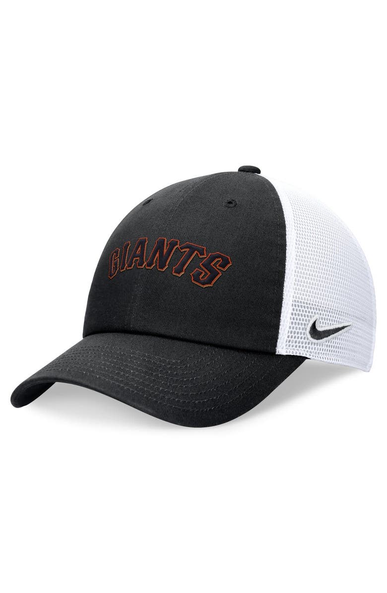 Nike Men's Nike Black San Francisco Giants Evergreen Wordmark Trucker Adjustable Hat, Main, color, Black