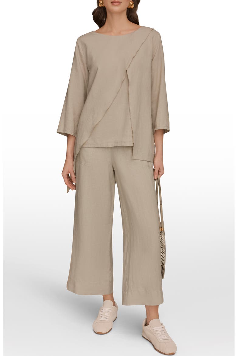 Overlap Wrap Front Top, Alternate, color, TUSCAN GRE