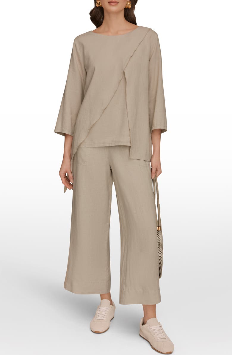 Donna Karan New York Overlap Wrap Front Top, Alternate, color, Tuscan Gre