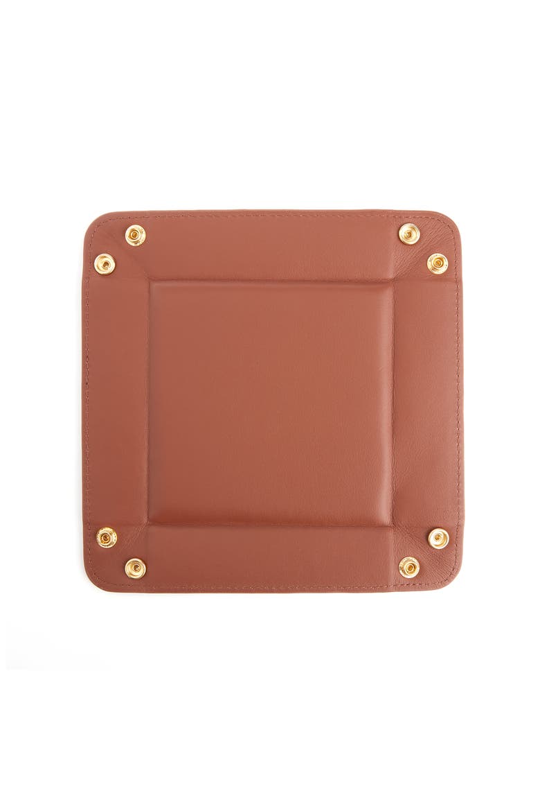 Personalized Catchall Leather Valet Tray, Alternate, color, TAN- DEBOSS