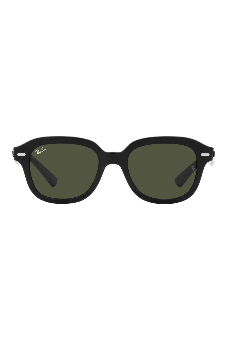 Erik 53mm Square Sunglasses, Main, color, BLACK