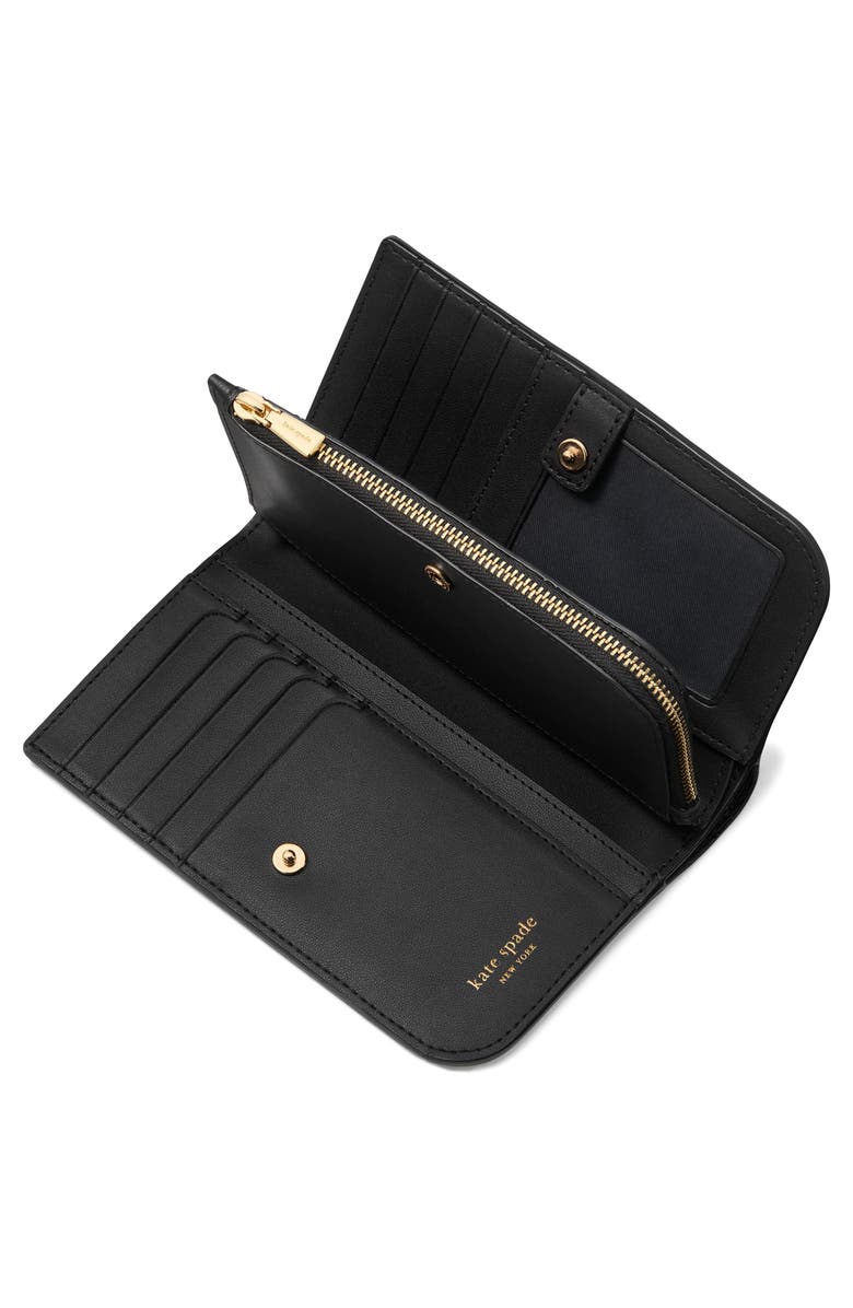 Kate Spade New York medium devin saffiano leather zip wallet, Alternate, color, 