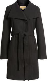 Michael Kors Belted Coat with Oversize Collar