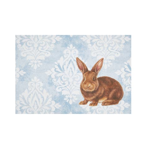 Damask Easter Bunny Placemat