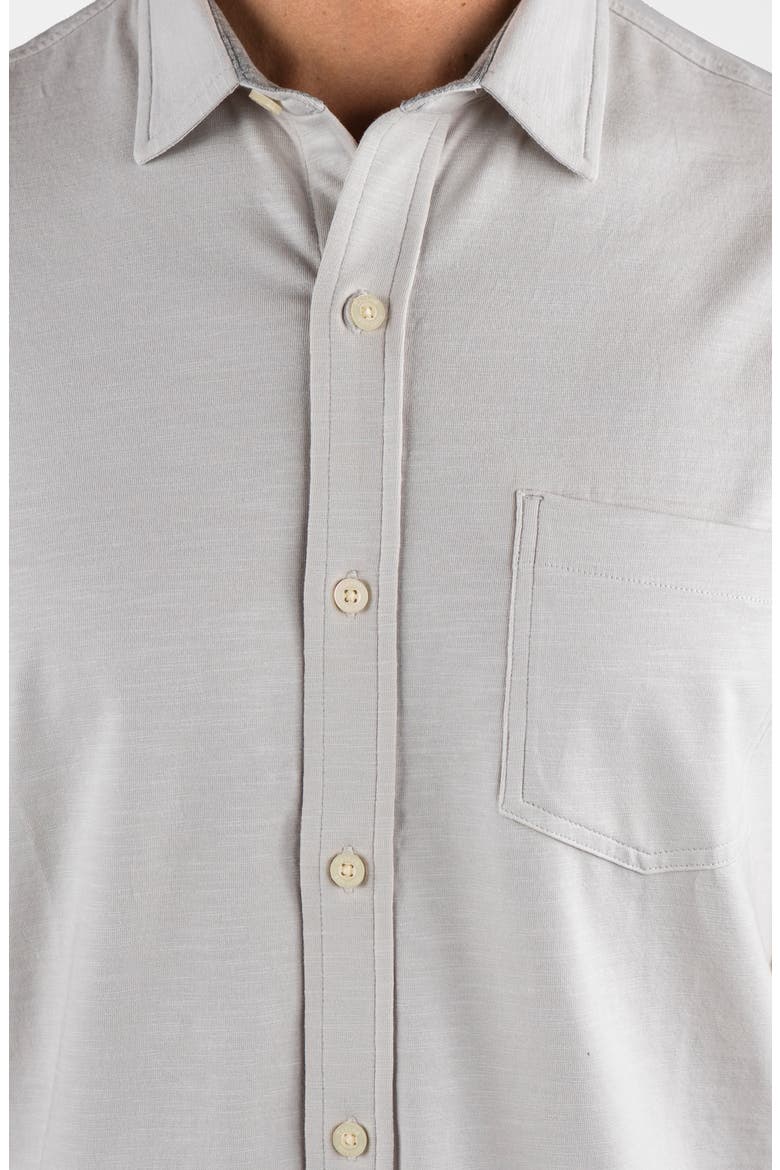 Slub Jersey Button-Up Shirt, Alternate, color, QUIET GRAY