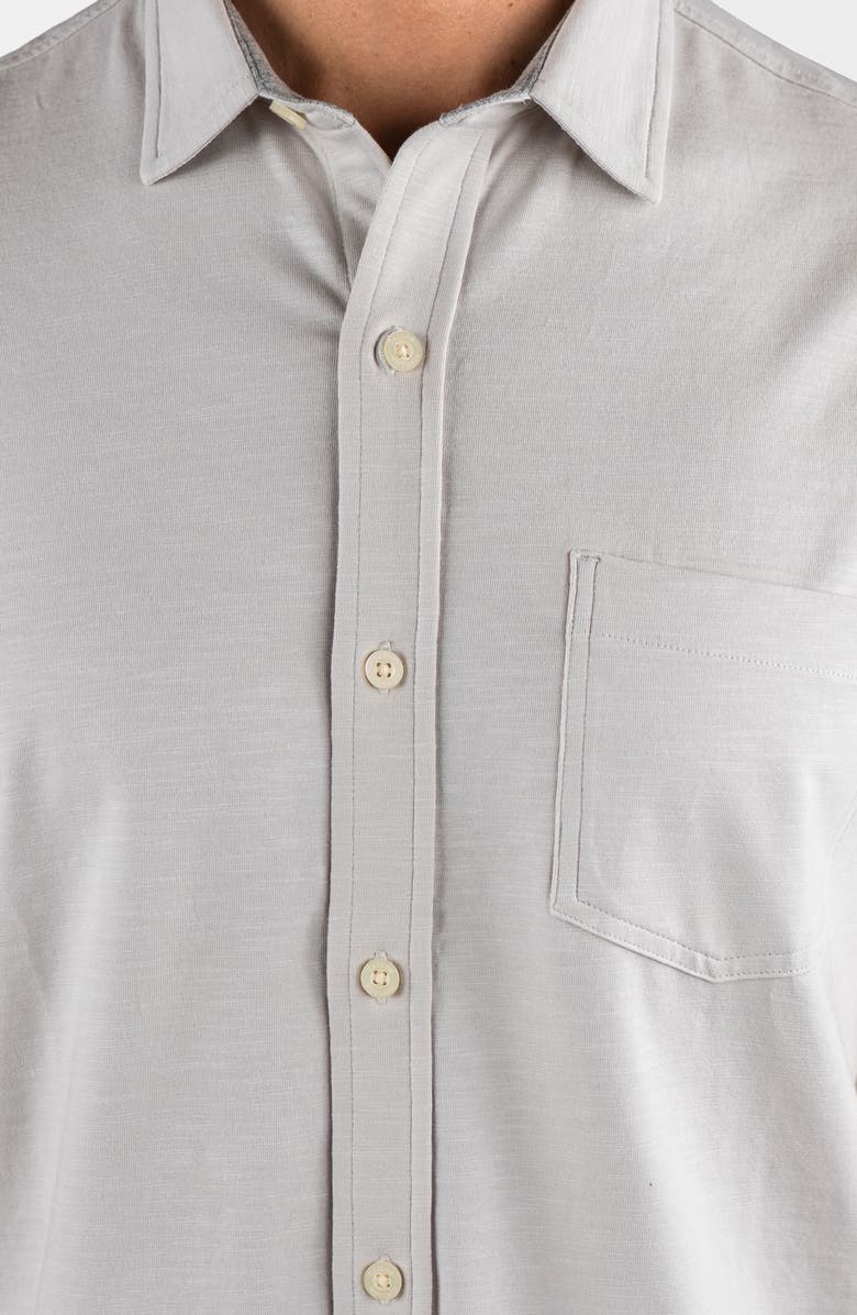Tailor Vintage Slub Jersey Button-Up Shirt, Alternate, color, Quiet Gray