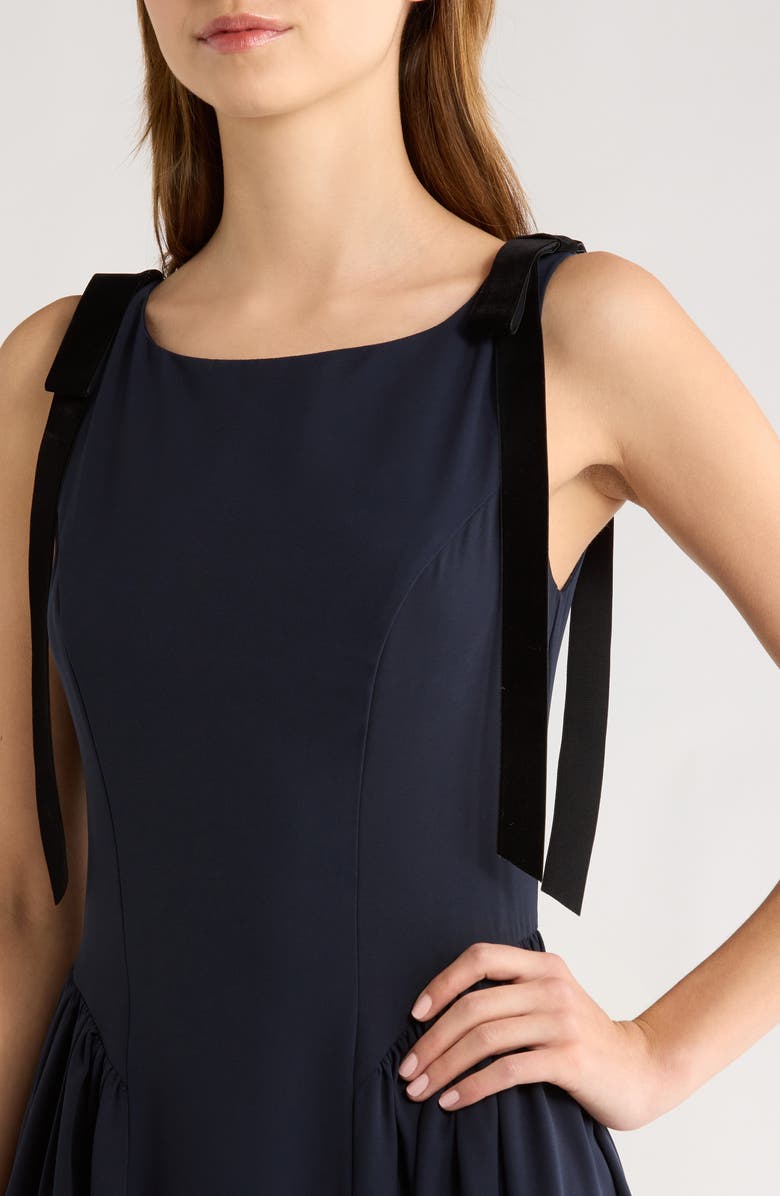 All in Favor Sleeveless A-Line Midi Dress, Alternate, color, Navy