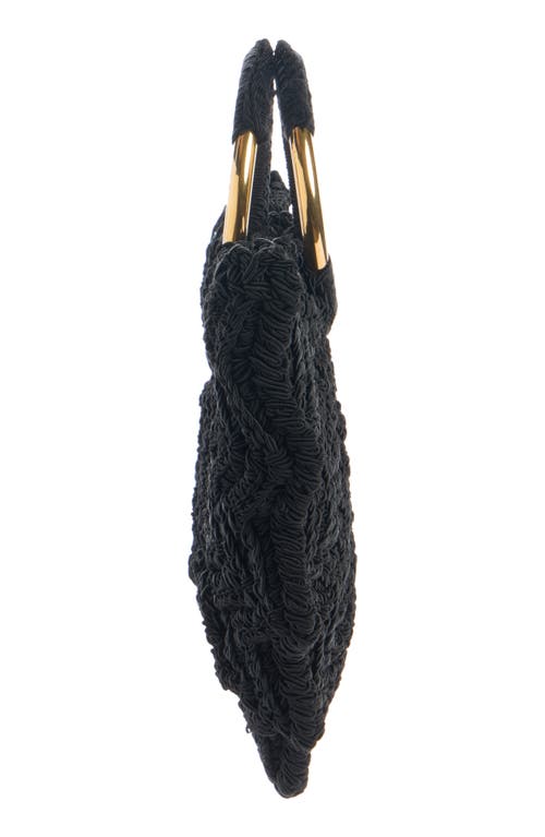 Chloé Womens Bracelet Paravent Small Crochet Shoulder Bag Black In Black
