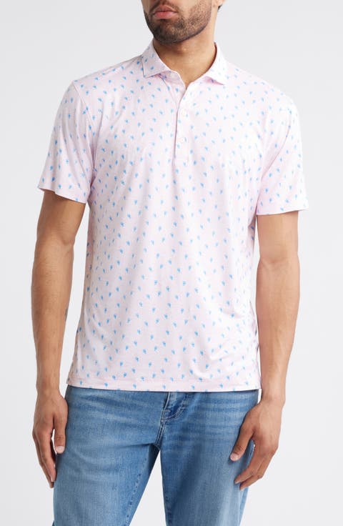 Low Country Crab Print Featherweight Performance Polo