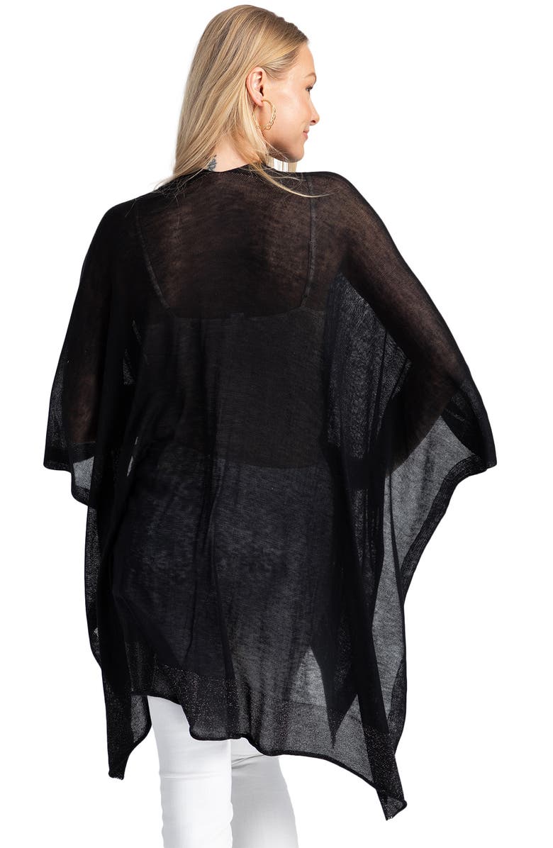 SAACHI Luxe Open Front Duster, Alternate, color, Black