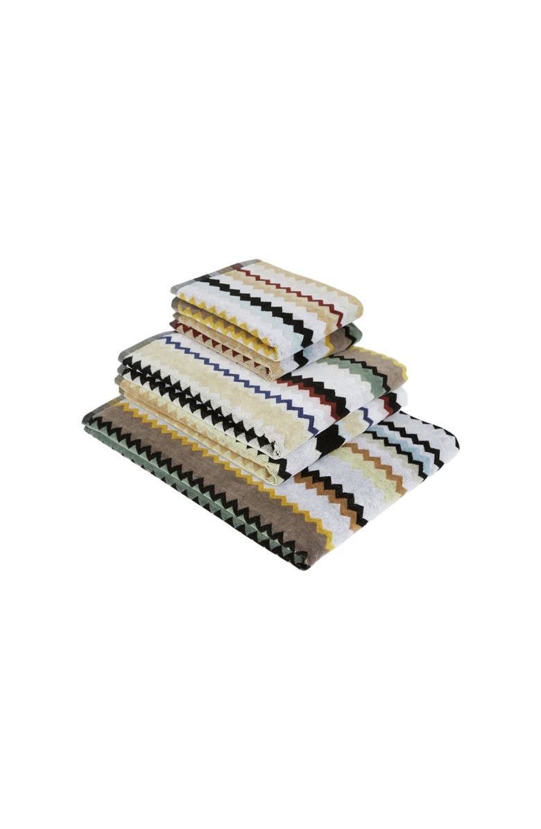 Missoni Home 5-piece Curt Bath Towel Set In Chevron Cotton Terry, Main, color, Black