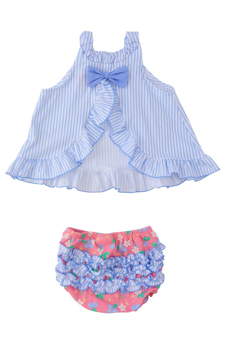 RuffleButts Knit Swing Top and Bloomer Set, Alternate, color, Blueberry Bliss
