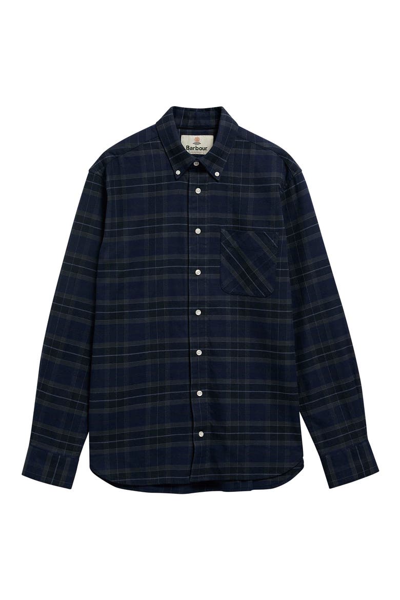 Mineral Tartan Authentic Button Down Shirt, Alternate, color, MIDNIGHT LOCH