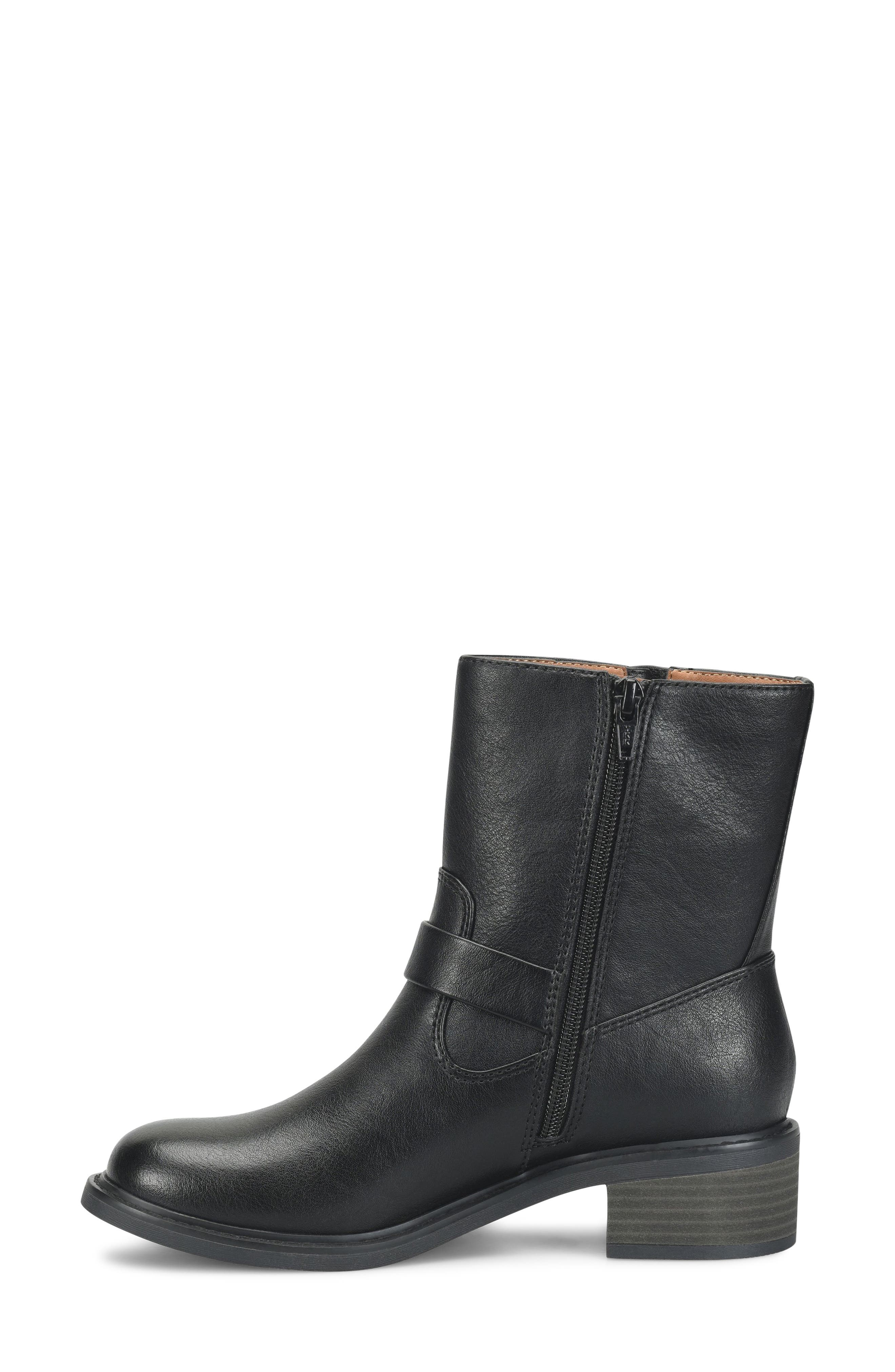 Tameryn Faux Leather Bootie, Alternate, color, BLACK