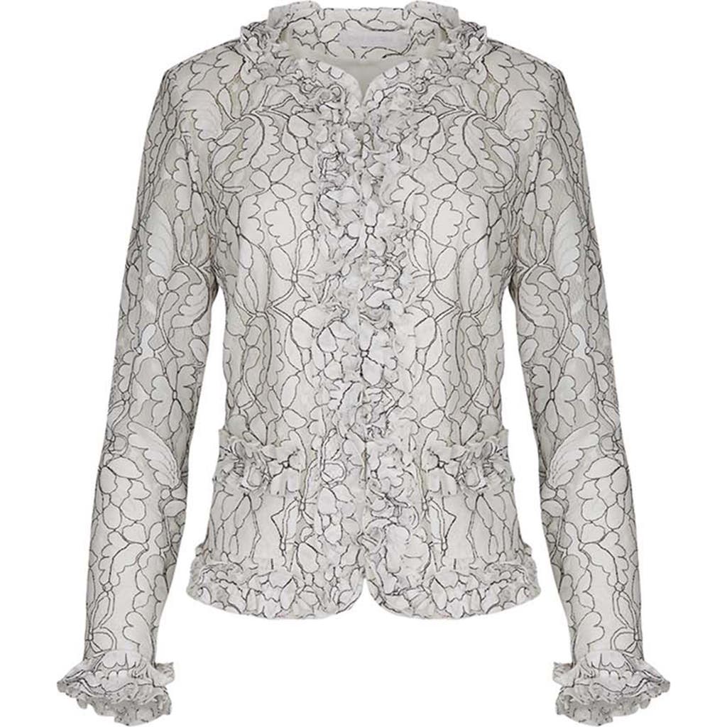 Anne Fontaine Giana Jacket In Gray