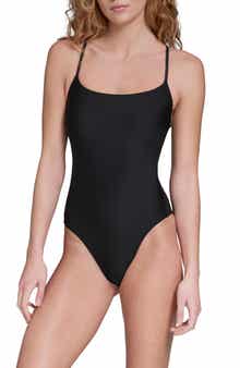 Square Neck One Piece Swimsuit