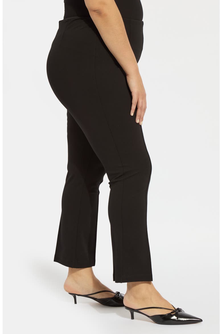 'Lyssentials Elysse Stretch Ponte Ankle Pants, Alternate, color, BLACK