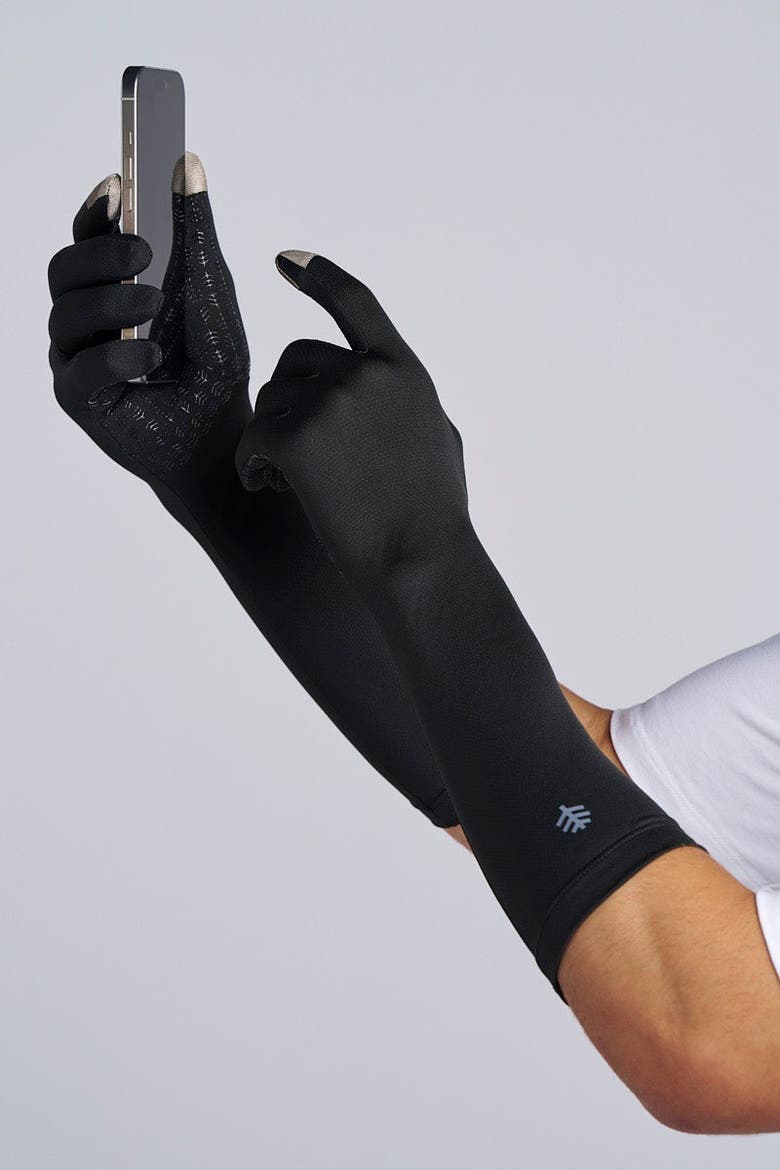 Bona Mid-Length UV Sun Glove with Touchscreen Tips, UPF 50+ Sun Protection, Alternate, color, Black