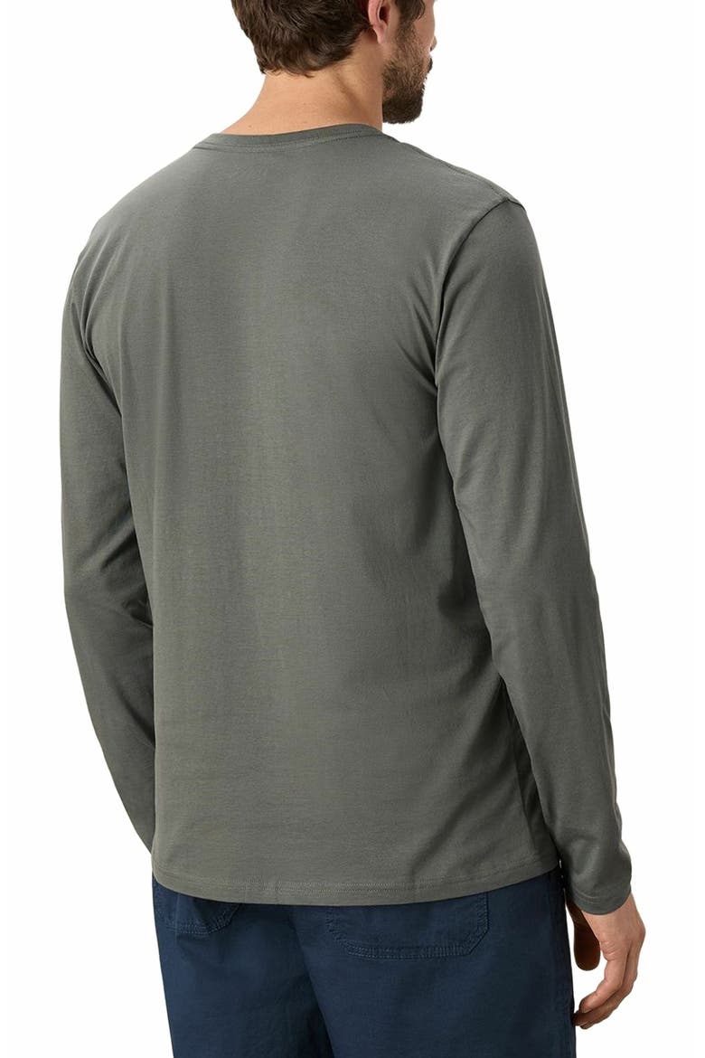 Organic Cotton Softspun Long Sleeve Henley, Alternate, color, Castor Green