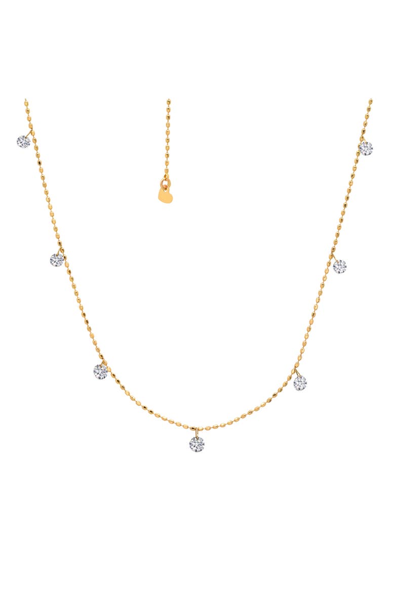 Tiny Floating Necklace in Yellow, Main, color, Yellow Gold