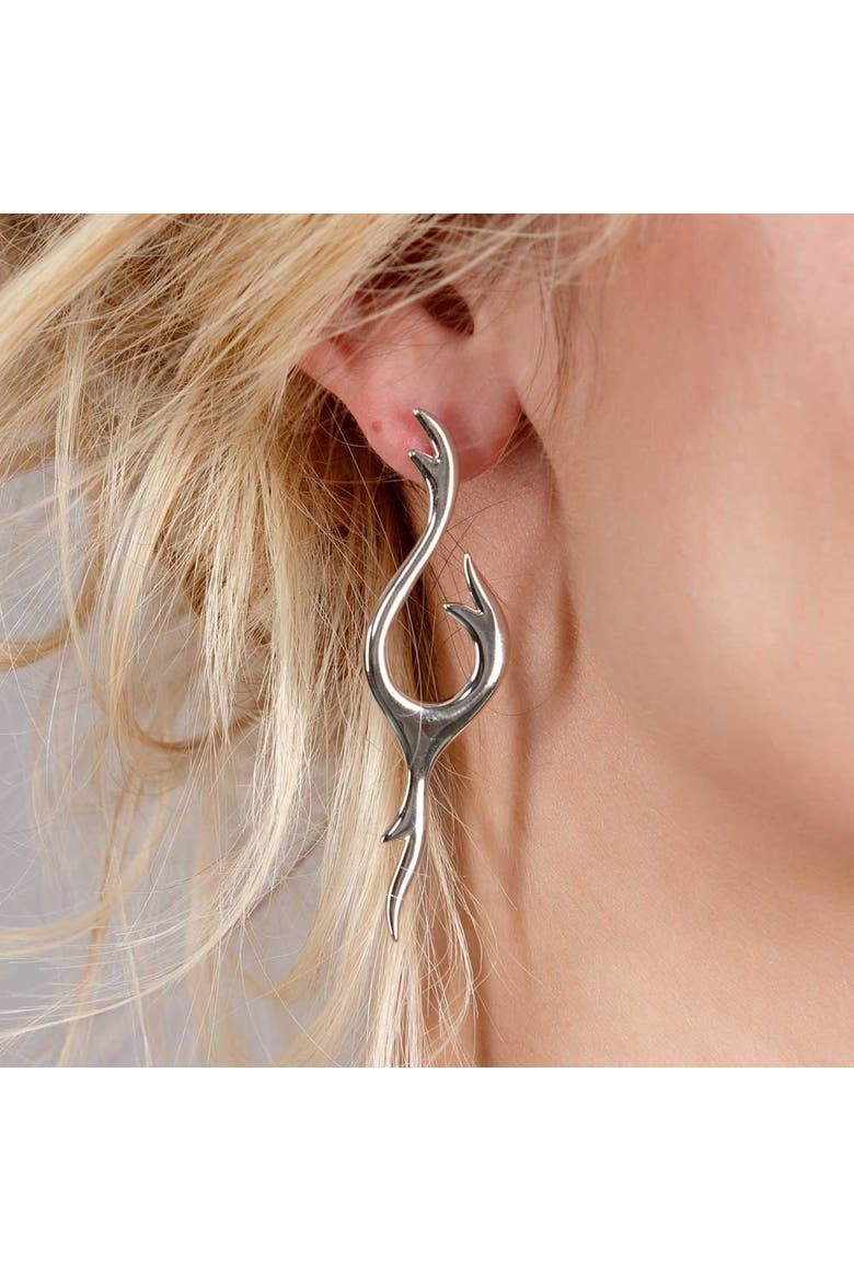 Air Drop Earrings, Alternate, color, Sterling Silver