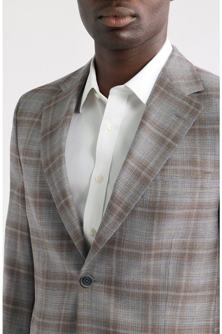 Hyperlight Grey Plaid Wool Sport Coat, Alternate, color, GREY