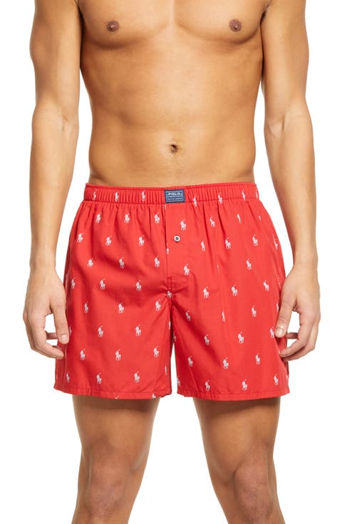 Pony Print Woven Cotton Boxers
