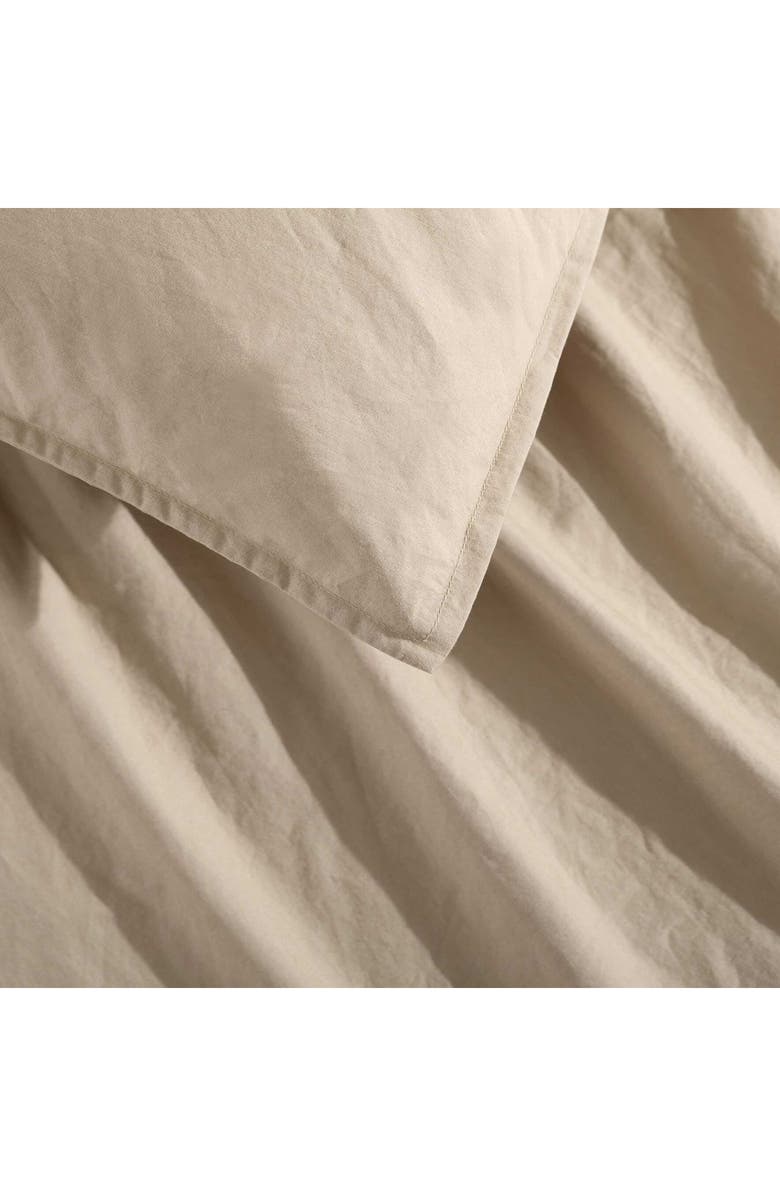 Calvin Klein Washed Percale Comforter & Sham Set, Alternate, color, Camel Brown