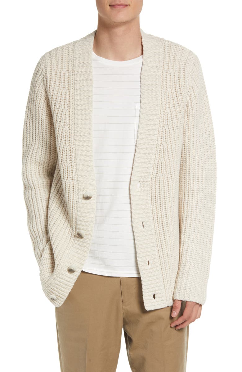 Vince Heirloom Cardigan, Main, color, Ecru